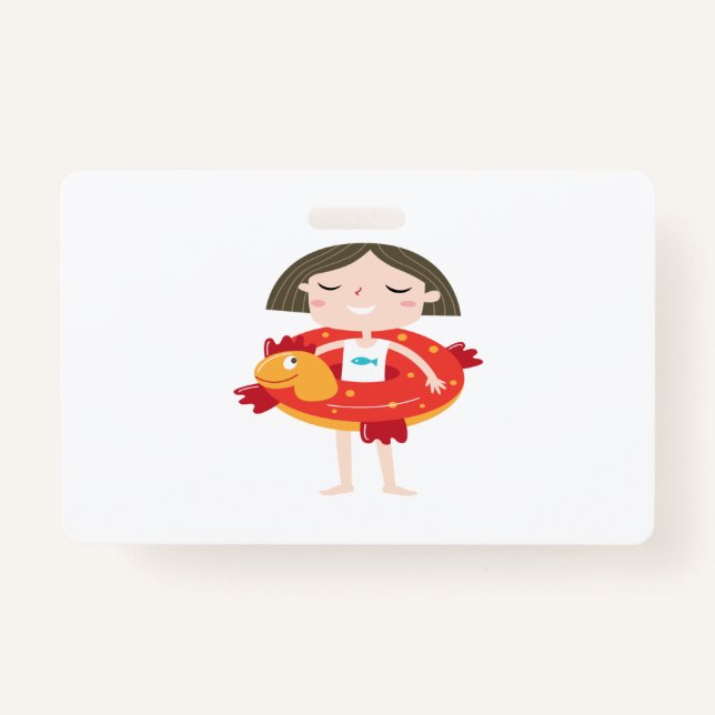 Crachá kid play in beach (Frente)