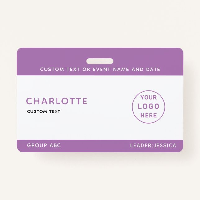 Crachá Kids ID Lanyard Modelo Music Tour School (Frente)