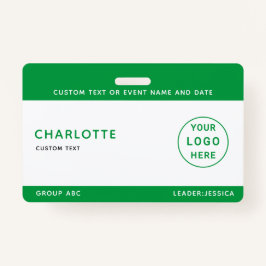 Crachá Kids ID Lanyard Modelo Music Tour School