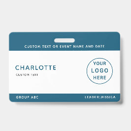 Crachá Kids ID Lanyard Modelo Music Tour School