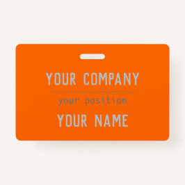 Crachá Laranja neon - caracteres negros - código QR