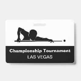 Crachá Las Vegas Billiards Budget Event Badges