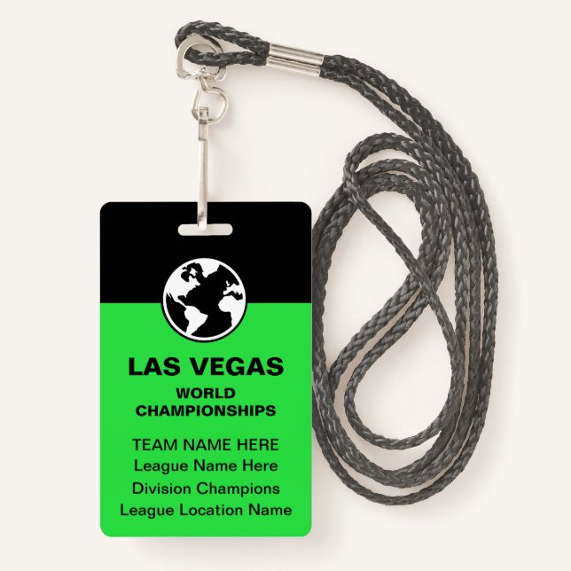 Crachá Las Vegas Billiards Championship Bulk Team Badges (Frente com cordão)