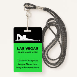 Crachá Las Vegas Billiards Theme Bulk Team Name Badges
