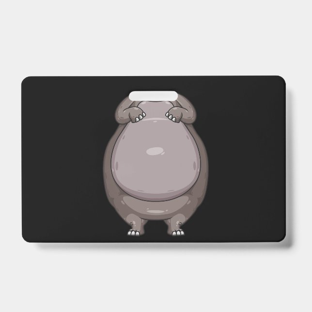 Crachá Legal Sem Cabeça Hippo Halloween Costume Engraçado (Frente)