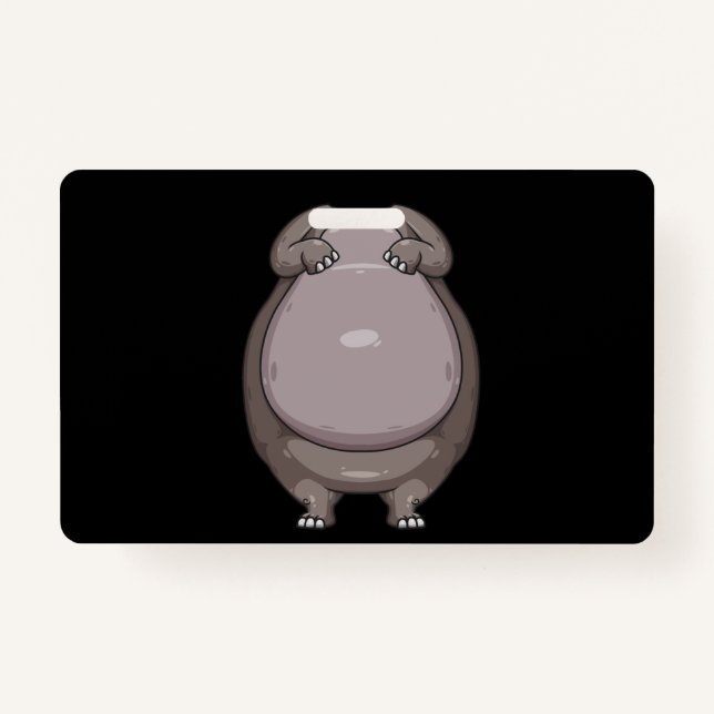 Crachá Legal Sem Cabeça Hippo Halloween Costume Engraçado (Frente)