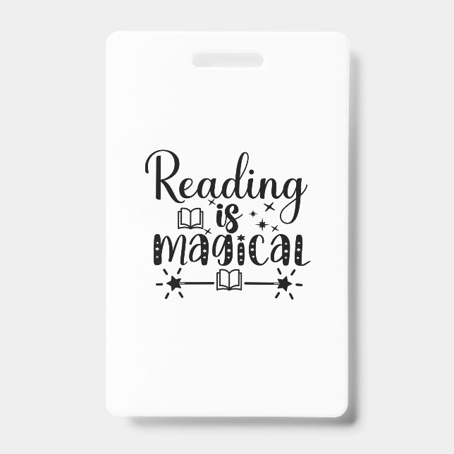 Crachá Ler Leitura De Arte É Mágico (Frente)