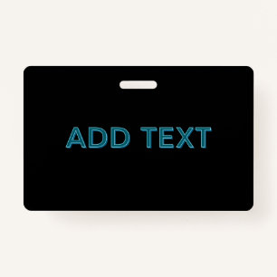 Crachá Letra com destaque editável com sombra suspensa