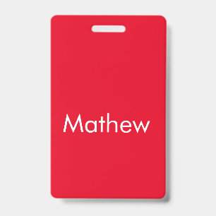 Crachá letra inicial simples monograma adicione seu nome 