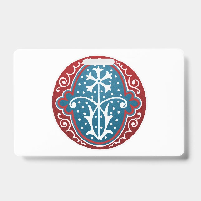 Crachá Letra "O" bordado elegante (Frente)