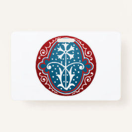 Crachá Letra "O" bordado elegante