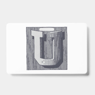Crachá Letra "U" Embroidered Elegante