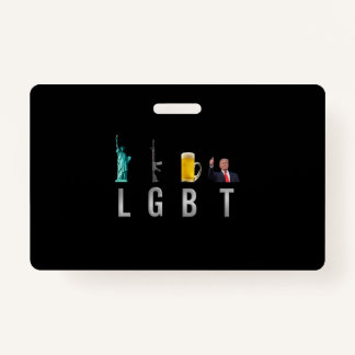 Crachá LGBT - Liberty Guns Beer Trump 6