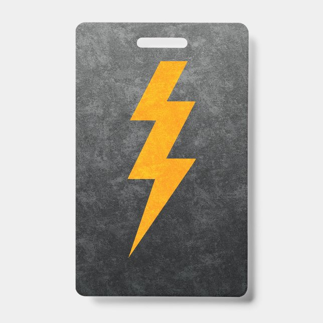 Crachá Lightning Bolt in Concrete (Frente)