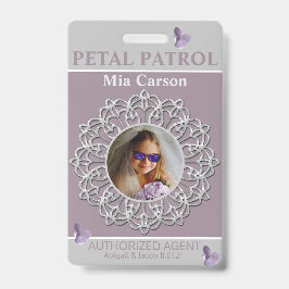 Crachá Lilac Petal Patrol Flower Girl