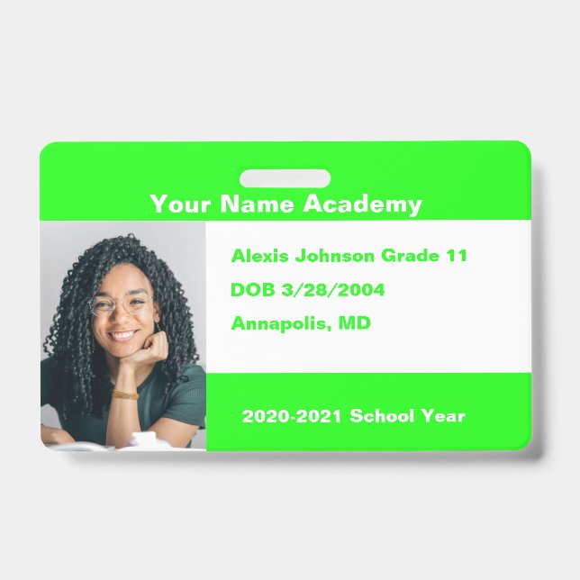 Crachá Limão Faça você mesmo Escola de Casa Personalizada (Frente)