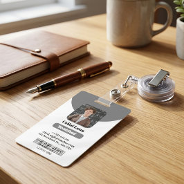 Crachá Limpar Linhas e Classe: ID do Professor de Cinza M