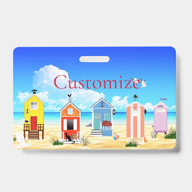 Crachá Lindas Cabines de Praia em Thunder_Cove (Frente)
