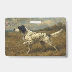Crachá Lindo Setter com Faisões, Arte