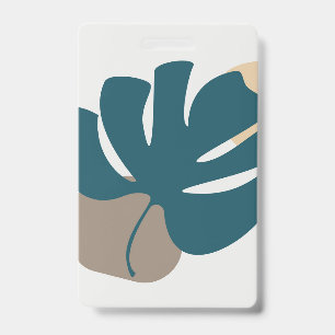 Crachá Linha de folhagem com forma abstrata