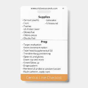 Crachá Lista de Verificação da Linha Central