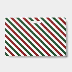 Crachá Listras de Natal Personalizáveis