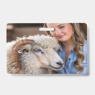 Crachá Livestock Show Sheep Photo Customize