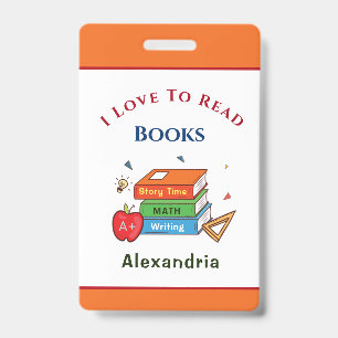 Crachá Livros Divertidos Que Adoro Ler Criança