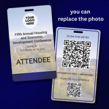 Localização Logotipo QR de Foto Substituível Confe