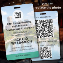 Localização Logotipo QR de Foto Substituível Confe