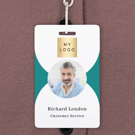 Crachá Logotipo comercial do código QR para a arca branca