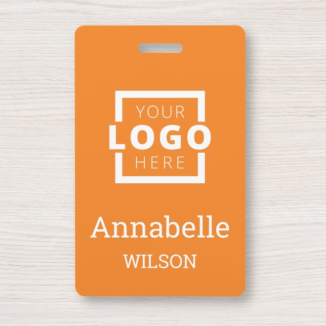 Crachá Logotipo comercial personalizado Nome básico do fu (Criador carregado)