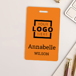 Crachá Logotipo comercial personalizado Nome básico do fu