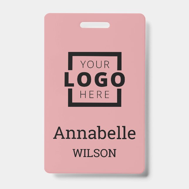 Crachá Logotipo comercial personalizado Nome básico do fu (Frente)