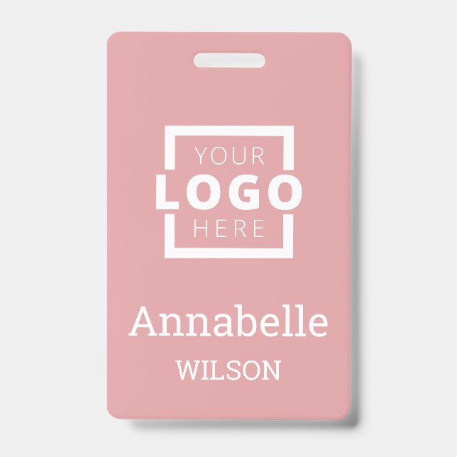 Crachá Logotipo comercial personalizado Nome básico do fu (Frente)