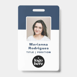 Crachá Logotipo Corporativo Foto ID Personalizado de Func