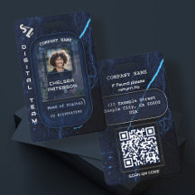 Logotipo da Empresa Azul Marinho em Foto ID Corpor