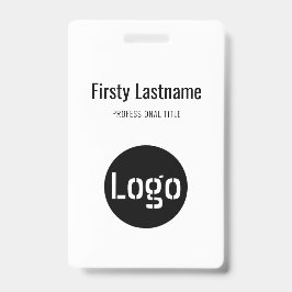 Crachá Logotipo da Empresa com Nomes e Sobrenomes Código 