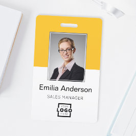 Crachá Logotipo da empresa personalizada Código básico do