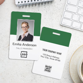 Crachá Logotipo da empresa personalizada Código básico do