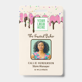 Crachá Logotipo da Padaria de Tortas com Frosting Funcion