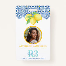 Logotipo de Azulejo Mediterrâneo de Limão em Aquar