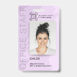 Crachá Logotipo de código de barras do Funcionarios do es