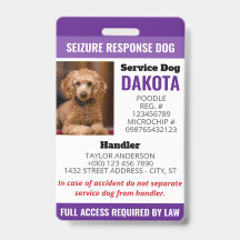 Logotipo de Dog de Resposta de Convulsões Roxo ID