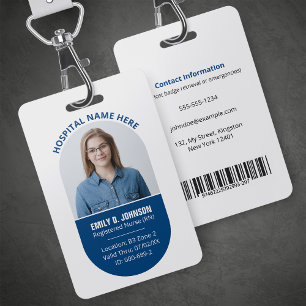 Crachá Logotipo de Enfermeira Registrada Personalizado co