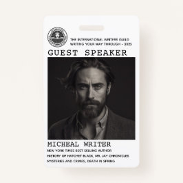 Crachá Logotipo de evento do Auto-falante convidado ID de