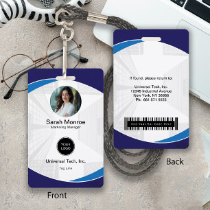 Crachá Logotipo de Foto de Empresa Personalizado Código d