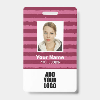Crachá Logotipo de foto de funcionário personalizado e li