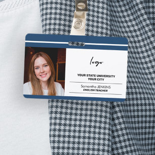 Crachá Logotipo de foto de funcionário personalizado e mo