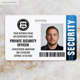 Crachá Logotipo de foto de ID de oficial de segurança pri